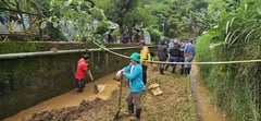 La Trinidad residents take flood control into their own hands