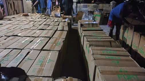 Authorities are inspecting the smuggled cigarettes worth over P50 million which were intercepted in three separate operations in Zamboanga City as well as Laguindingan, Misamis Oriental.