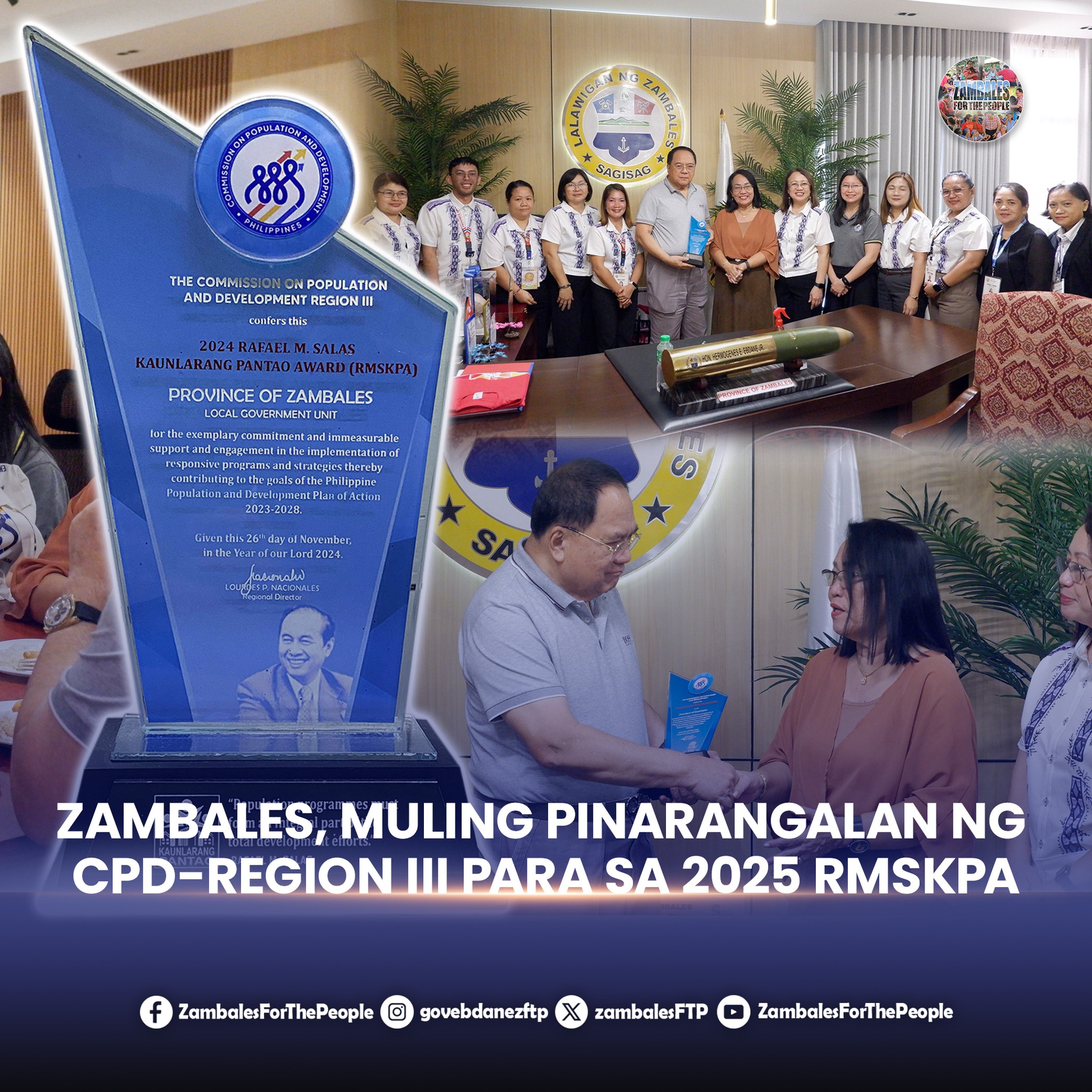 CPD names Zambales 2025 Kaunlarang Pantao awardee