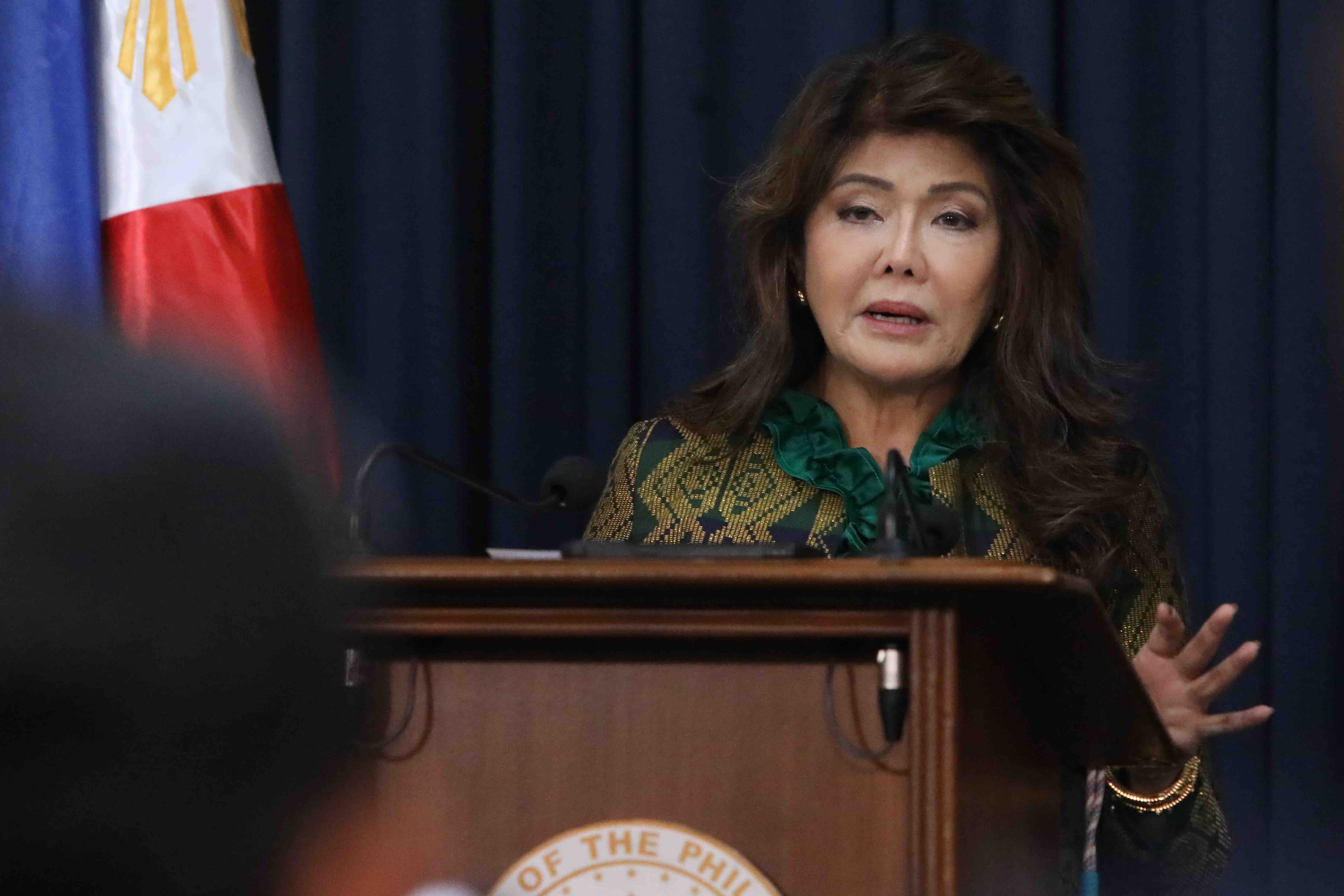 Imee Marcos to remain in minority bloc