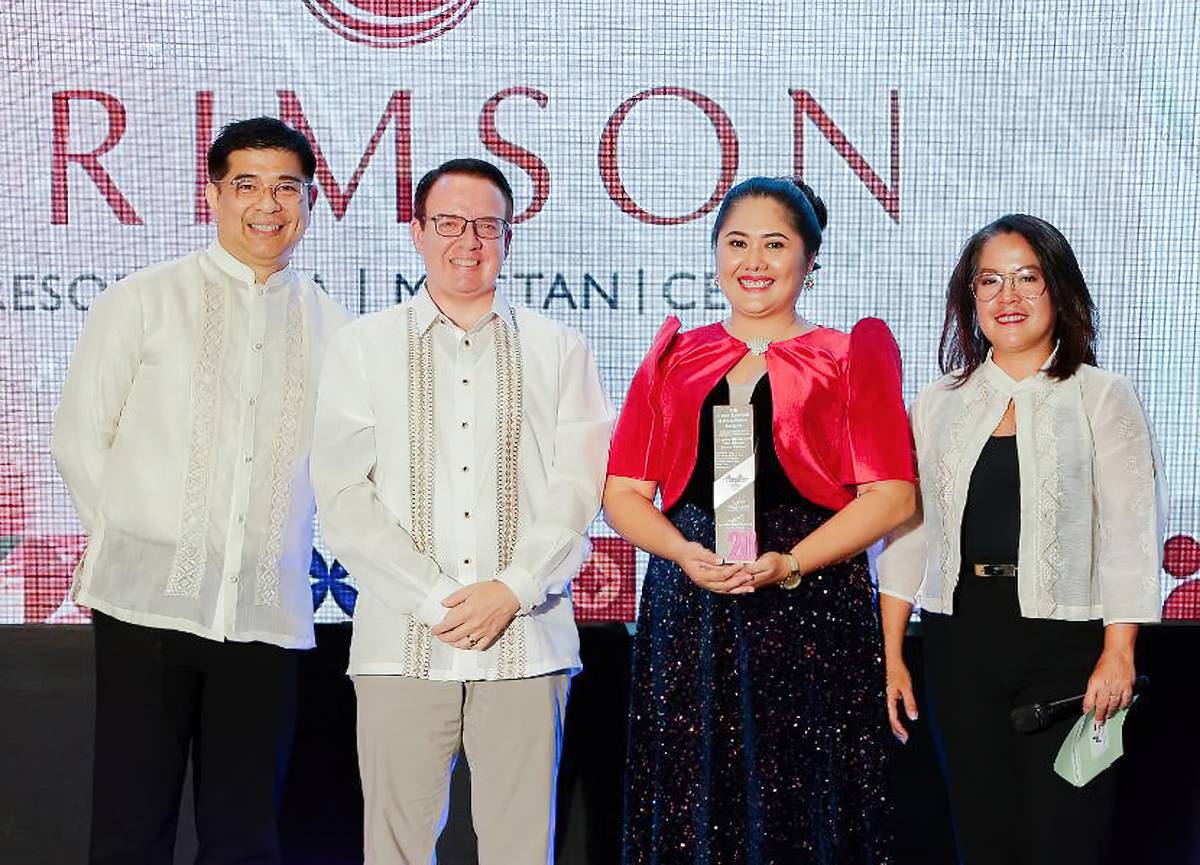 ‘Sustainability Champion of the Year,’ Crimson Resort and Spa Mactan: (from left) CTHA chairman Ron Manalang, GM of Crimson Resort Patrick Manthe, with HR business partner Lyndee Reyes and HRRACI president Mia Singson Leon.