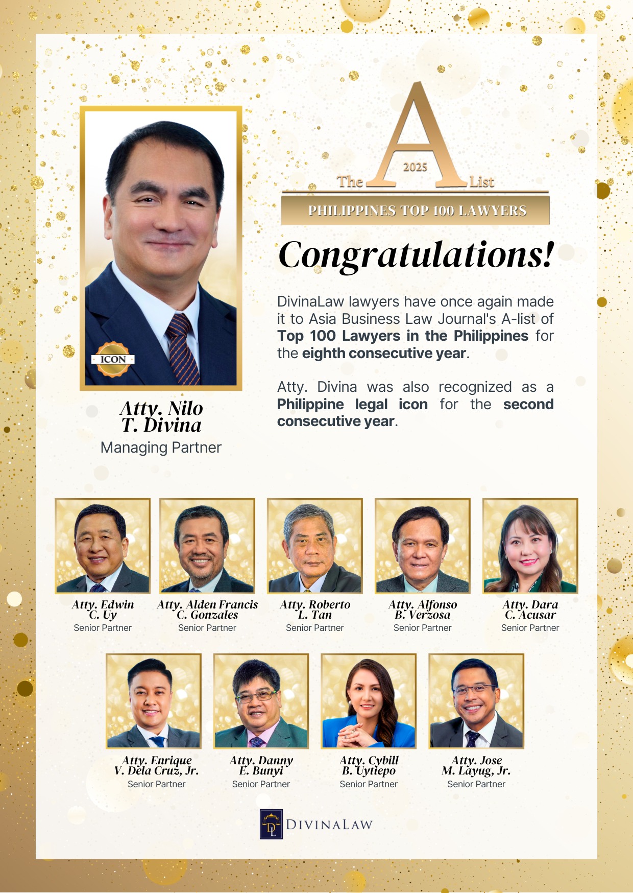 DivinaLaw’s 10 in the A-List Top 100 Lawyers
