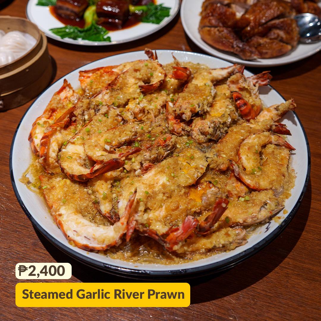 Steamed Garlic River Prawn.