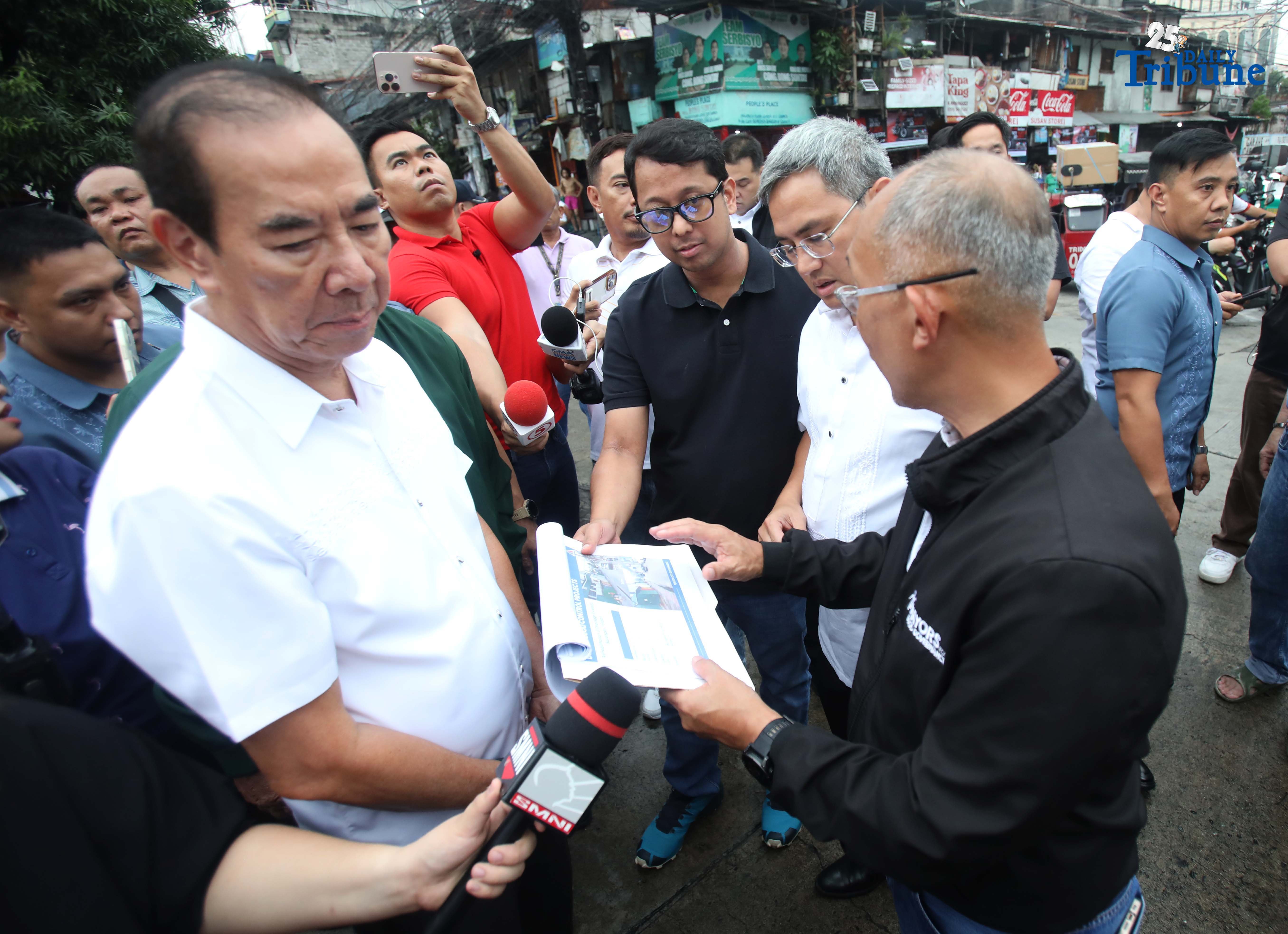 DPWH inspects anomalous QC flood control project