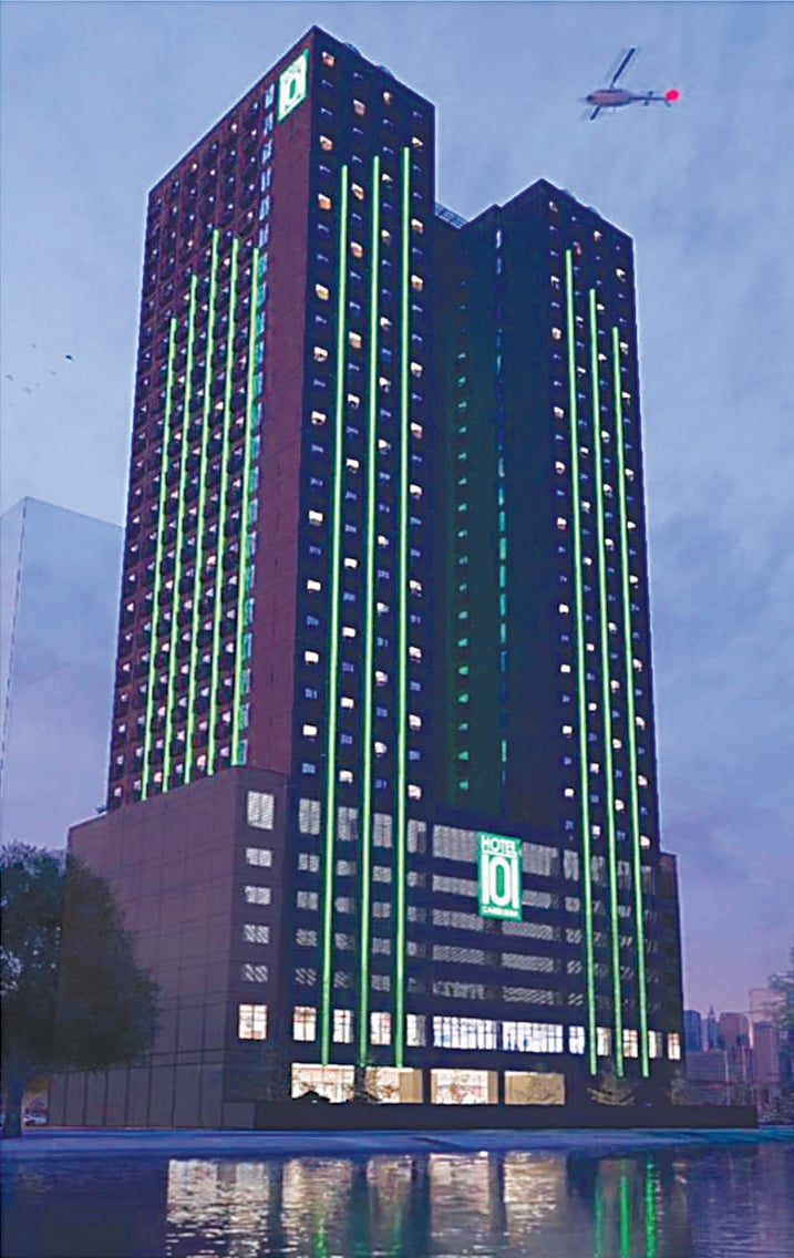 (Pespective and site location of Hotel101-Phnom Penh, Cambodia set to have approx. 700 rooms and 30 floors)