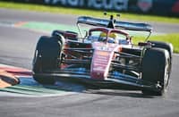 LEWIS Hamilton races during the second practice session ahead of the Italian Formula One Grand Prix.