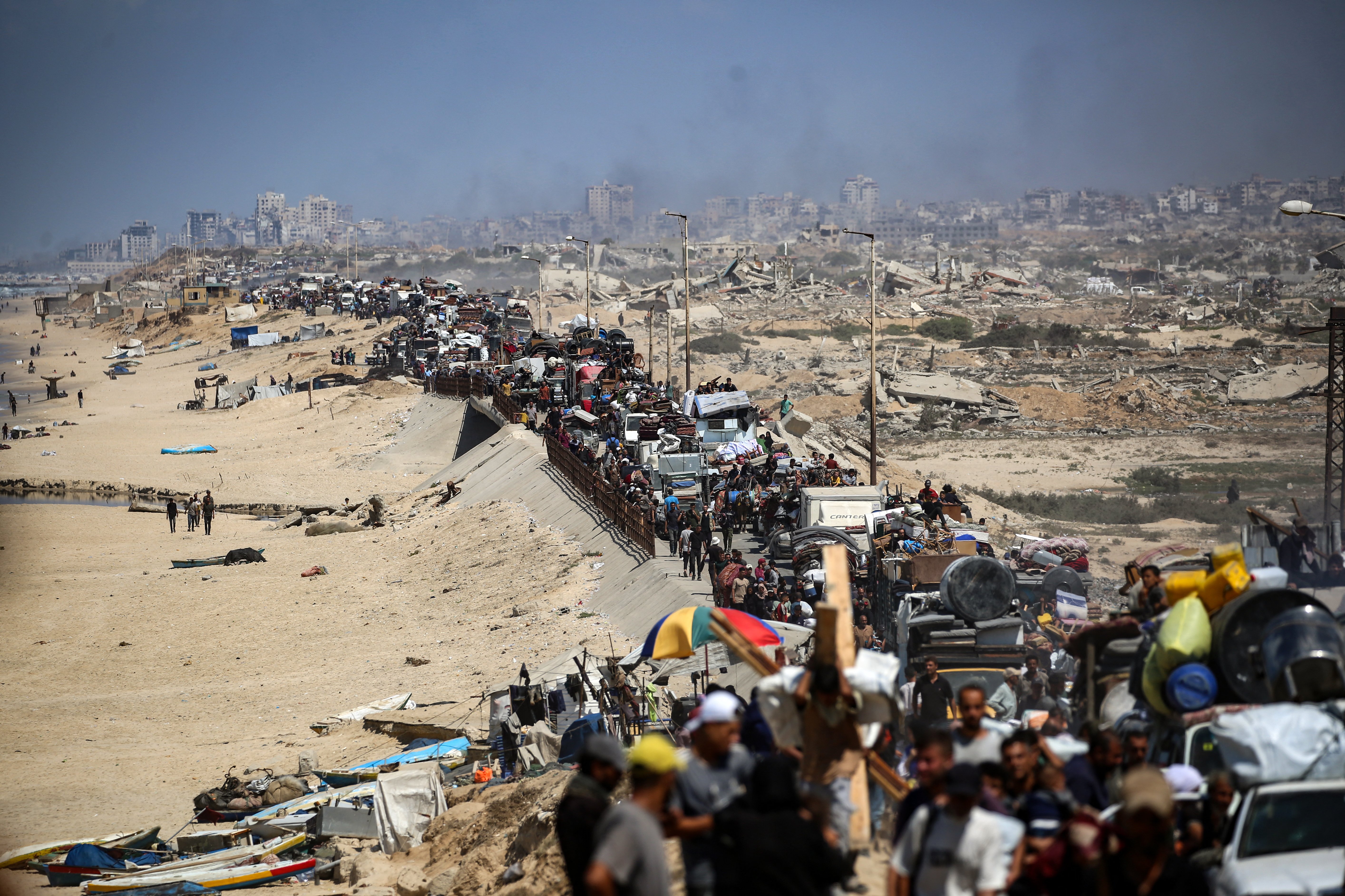 Israel bombards Gaza City, army says four soldiers killed