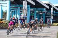 Cyclists cruise through SM City Roxas, embracing the mall’s bike-friendly features that support safe, sustainable urban mobility.