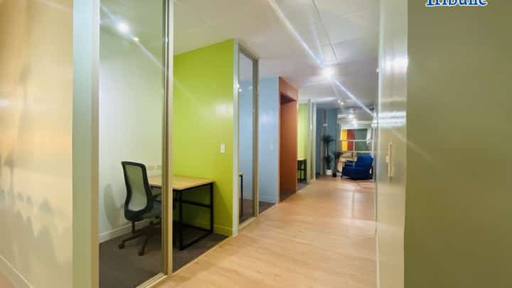 The Company Makati features aesthetically designed, colorful one-person offices.