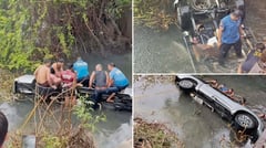 Pickup plunges, trader killed
