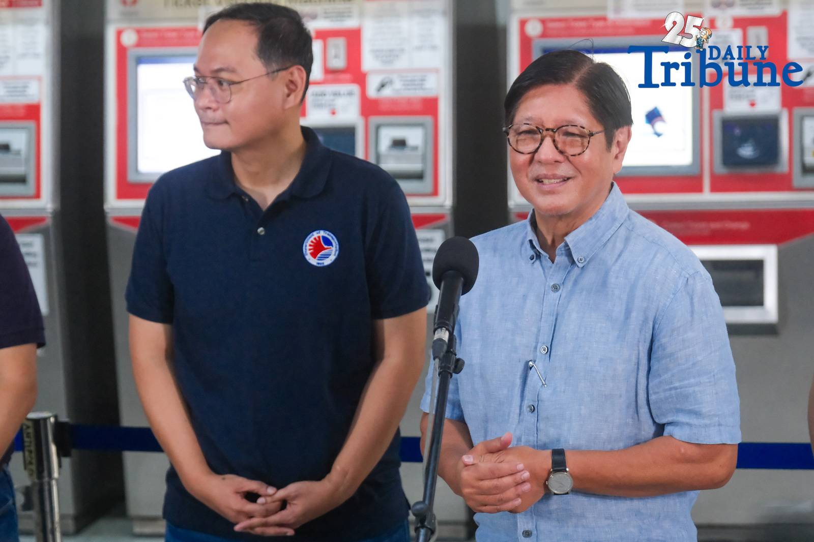 President Ferdinand Marcos Jr. and acting Transportation Secretary Giovanni Lopez launch the personalized white student Beep cards at the LRT-2 Legarda station on Saturday, 20 September 2025. 
The cards provide students a 50 percent fare discount on LRT and MRT lines as part of the government’s push to ease commuting costs and improve access to public transport.