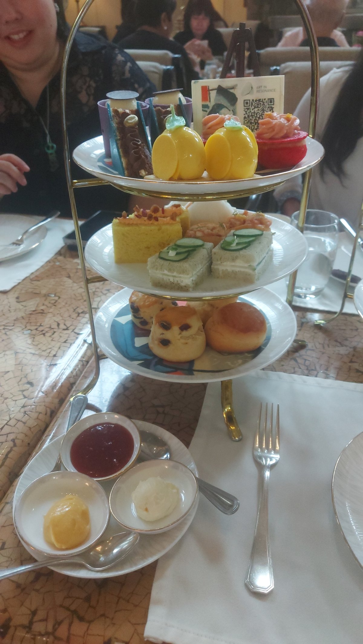 High tea inspired by Aguilar Alcuaz’s art.