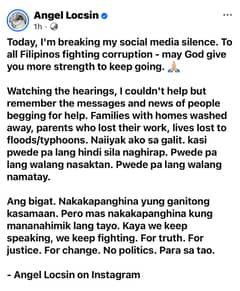 Angel Locsin breaks silence with call for justice