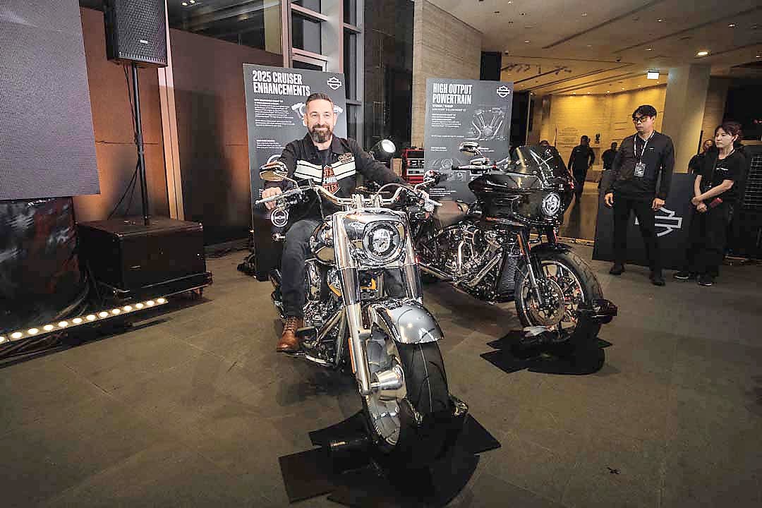 MARK O’Flaherty, managing director, Asia Emerging Markets & India at Harley-Davidson Motor Company, presents the 2025 Fat Boy during the Beyond The Ordinary launch in Manila.