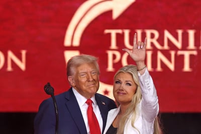 Erika Kirk forgives accused killer at memorial for Charlie Kirk