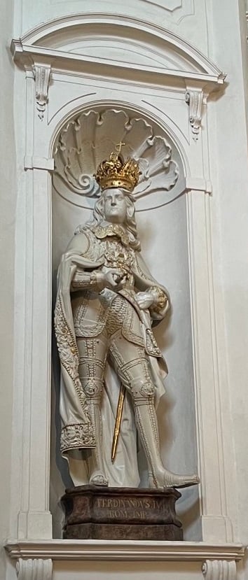 Hope of the Fatherland: A statue of Ferdinand IV, King of the Romans.
