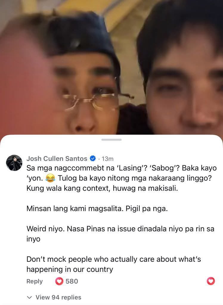 SB19’s Josh Cullen fires back at bashers