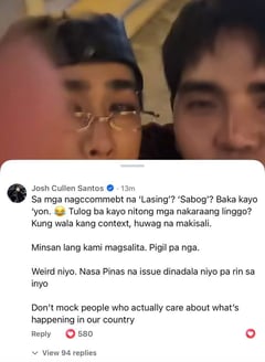 SB19’s Josh Cullen fires back at bashers