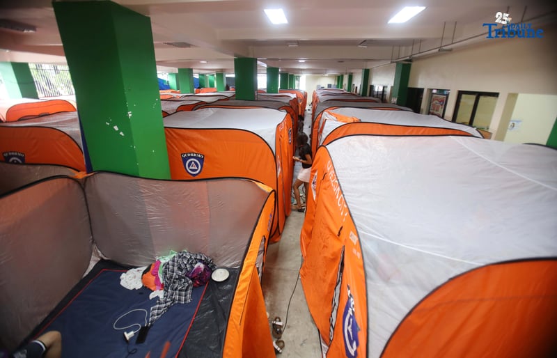 Evacuation center in Roxas District