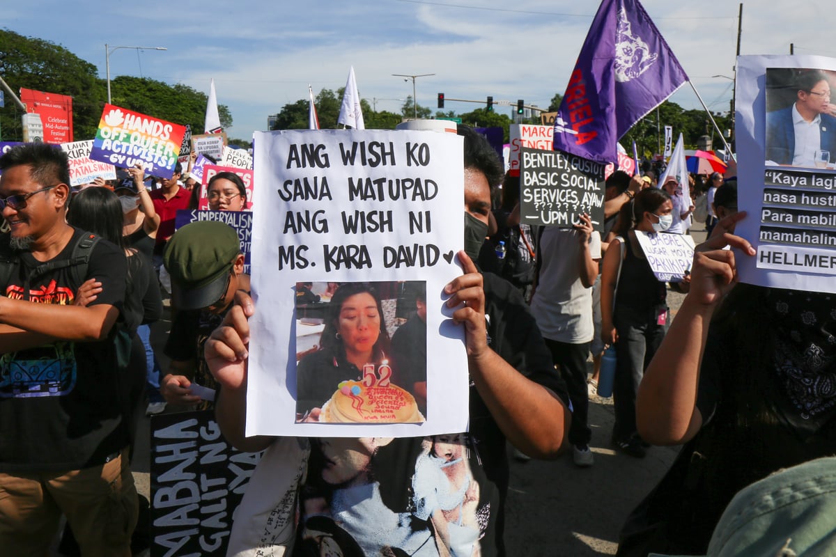 Thousands of protesters from various sectors gather in Luneta, Manila, to protest the massive corruption in the government.
