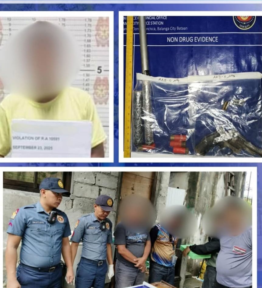 Balanga police net gun-law violator, seize illegal firearms in Tenejero raid
 