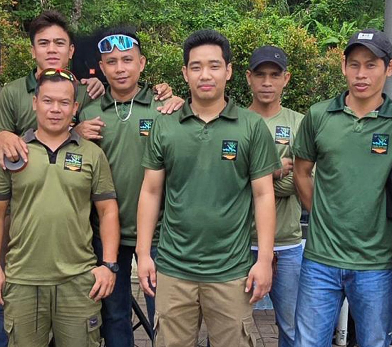 (Front) Augustine Avila, Requilito Ramos and Alejandro Fuertes. (Back) Dennis Jayson, Ceriaco Radores and Ricky Roble.