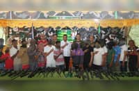 18 terror group members wave white flag