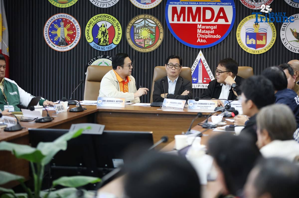 (September 25 2025) Metropolitan Manila Development Authority MMDA Chairman Atty. Don Artes, preside over an Emergency Meeting in preparations for typhoon Opong, representatives from the MMDRRMC, OCD-NCR, PAGASA, DENR-MGB, DSWD, DPWH, NCRPO, and BFP-NCR, on Thursday September 25 2025, held at MMDA head office, Julia Vargas Ave., Pasig City. Photo/Analy Labor