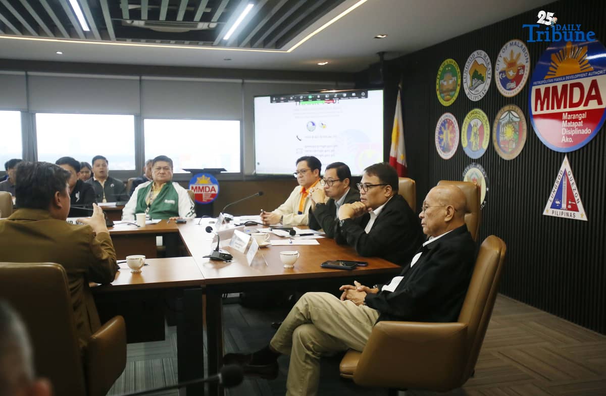 (September 25 2025) Metropolitan Manila Development Authority MMDA Chairman Atty. Don Artes, preside over an Emergency Meeting in preparations for typhoon Opong, representatives from the MMDRRMC, OCD-NCR, PAGASA, DENR-MGB, DSWD, DPWH, NCRPO, and BFP-NCR, on Thursday September 25 2025, held at MMDA head office, Julia Vargas Ave., Pasig City. Photo/Analy Labor