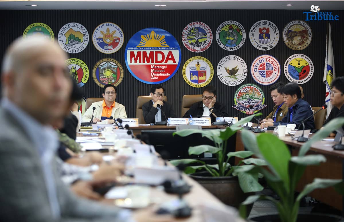 (September 25 2025) Metropolitan Manila Development Authority MMDA Chairman Atty. Don Artes, preside over an Emergency Meeting in preparations for typhoon Opong, representatives from the MMDRRMC, OCD-NCR, PAGASA, DENR-MGB, DSWD, DPWH, NCRPO, and BFP-NCR, on Thursday September 25 2025, held at MMDA head office, Julia Vargas Ave., Pasig City. Photo/Analy Labor