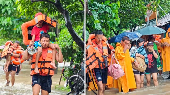 THE Coast Guard District Southern Visayas deploys its Deployable Response Group Team 1 to Barangay Banago, Bacolod City on Friday following flooding caused by tropical storm #OpongPH.