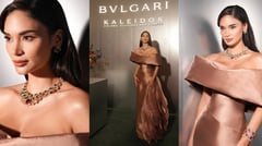 Pia Wurtzbach embodies Bulgari’s 'kaleidoscope world' in sculptural Bumgarner couture