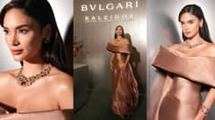 Pia Wurtzbach embodies Bulgari’s 'kaleidoscope world' in sculptural Bumgarner couture