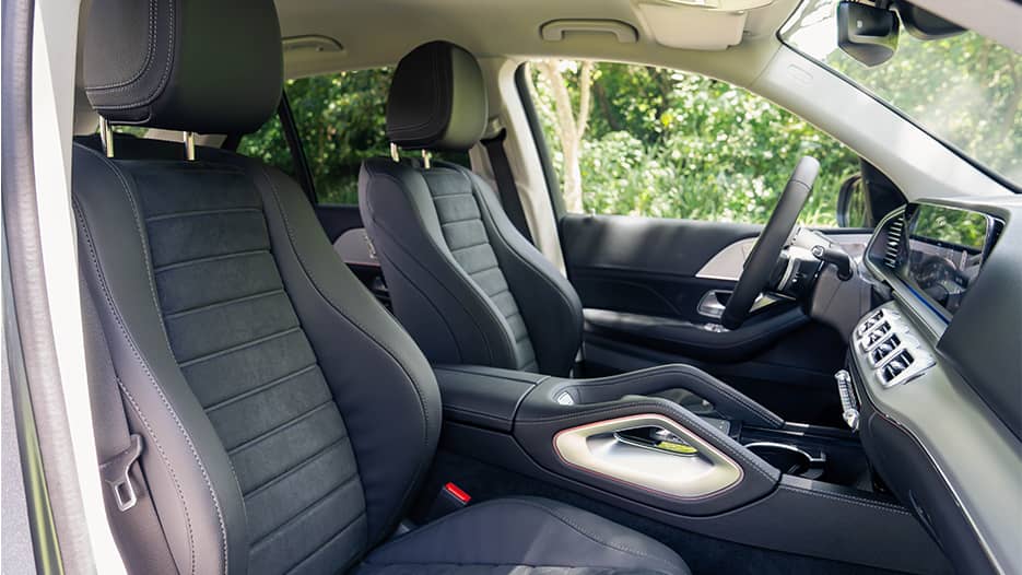 THE cabin is fitted with ARTICO leather and MICROCUT microfiber seats for comfort and support.