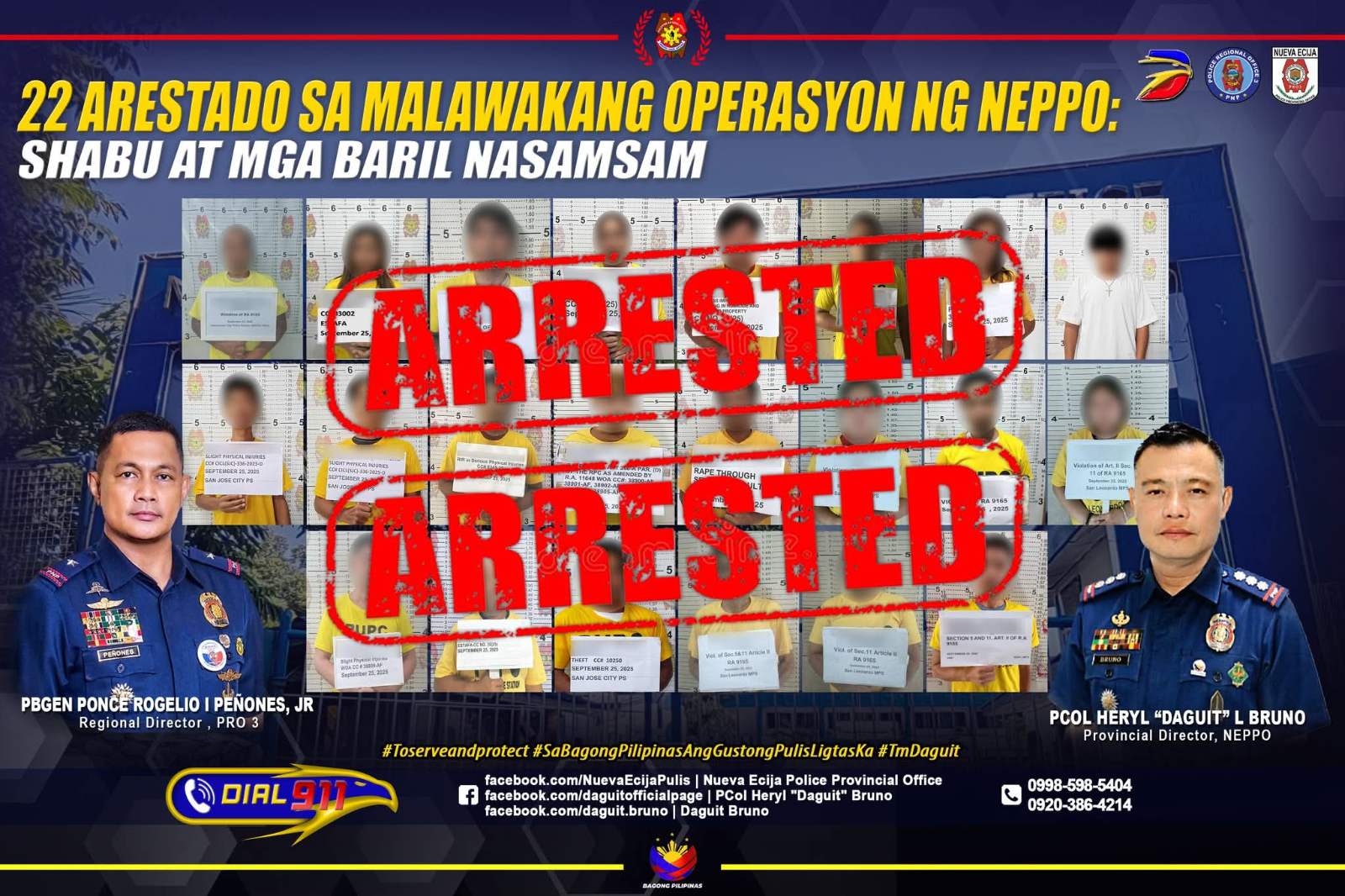 26 nabbed in Bulacan, Nueva Ecija anti-crime drive