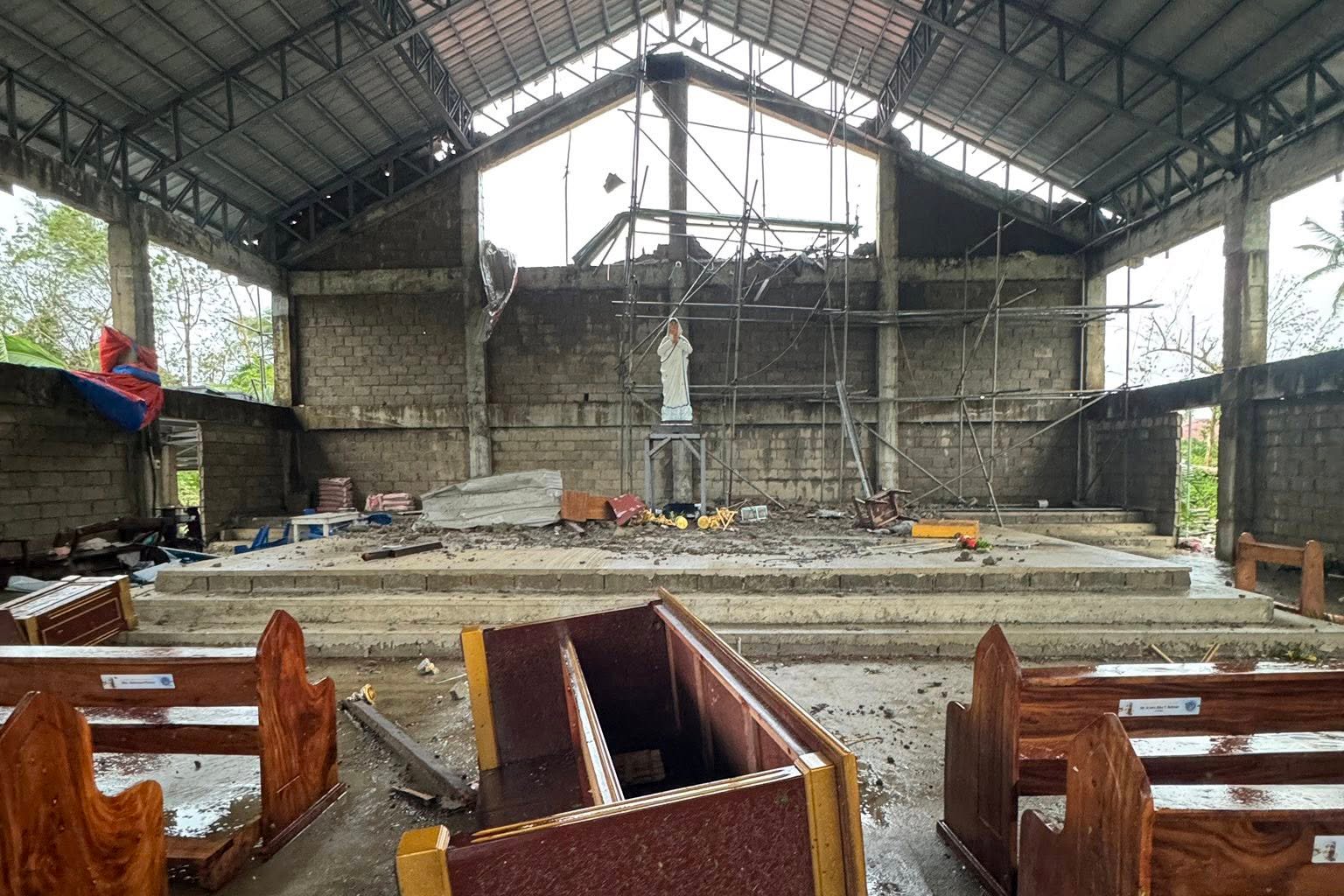'Opong' destroys rectory, church in Masbate City