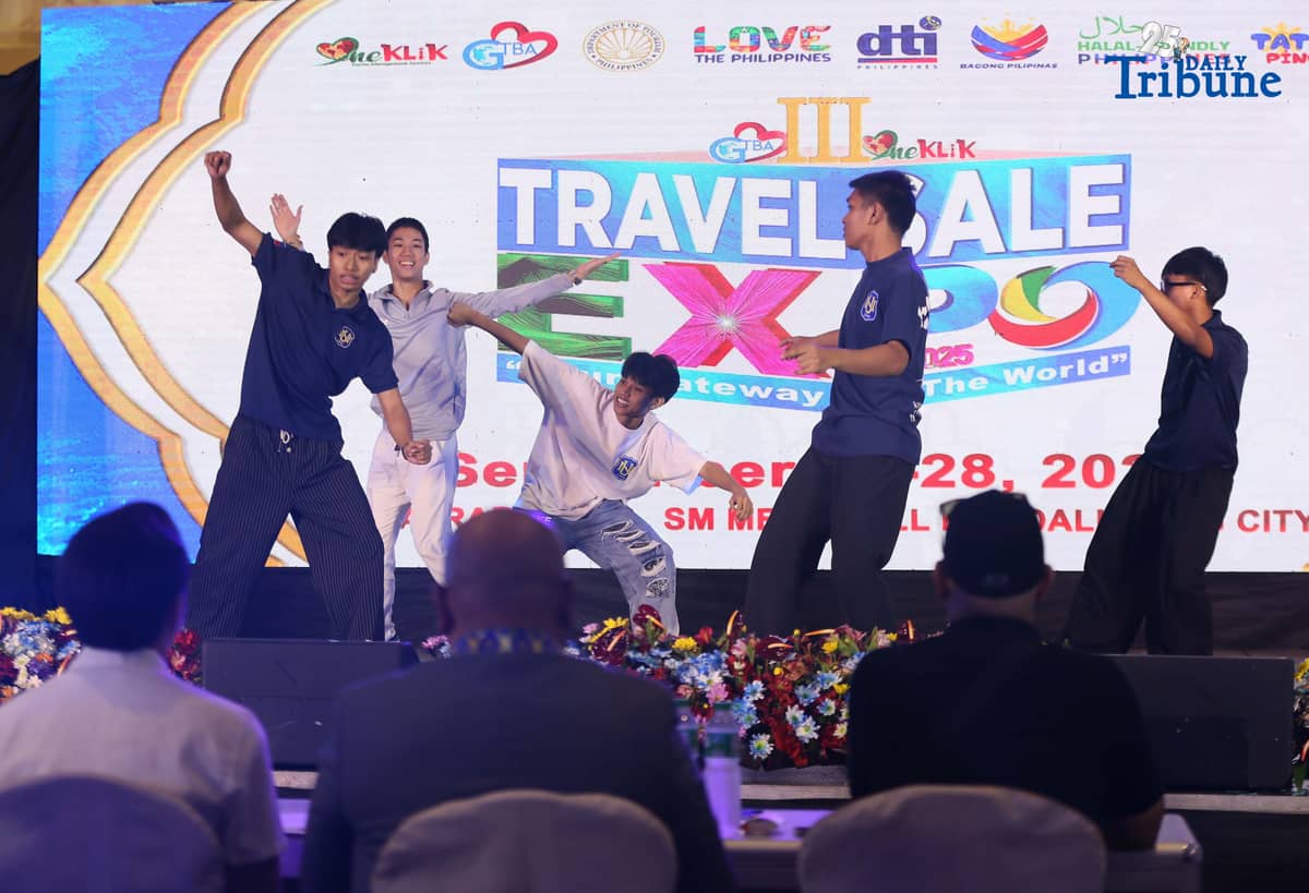 Dance competition participants perform during the three-day Global Travel Expo at SM Megamall in Mandaluyong City on Saturday, September 27, 2025. Every year, September 27 is celebrated as World Tourism Day (WTD) to raise awareness of the vital role tourism plays in shaping social, cultural, and political values worldwide.