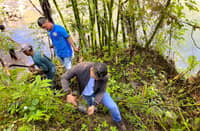 VOLUNTEERS plant bamboo in Rizal, Zamboanga del Norte, in celebration of World Bamboo Day.