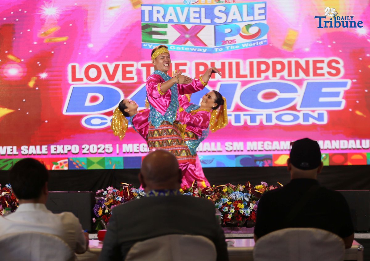 Dance competition participants perform during the three-day Global Travel Expo at SM Megamall in Mandaluyong City on Saturday, September 27, 2025. Every year, September 27 is celebrated as World Tourism Day (WTD) to raise awareness of the vital role tourism plays in shaping social, cultural, and political values worldwide.