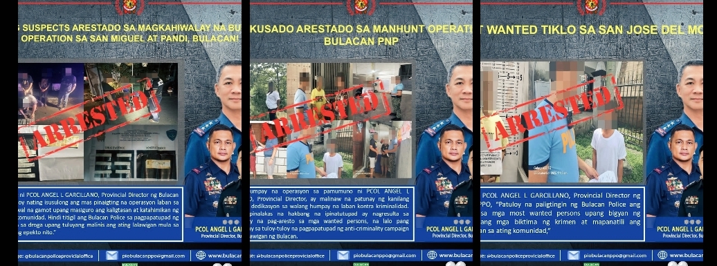 Bulacan police arrest drug suspects, wanted men in province-wide raids