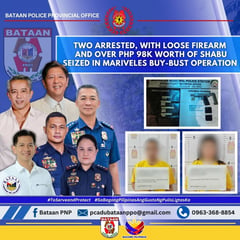 Bataan police net arrests, firearms, shabu in back-to-back ops
