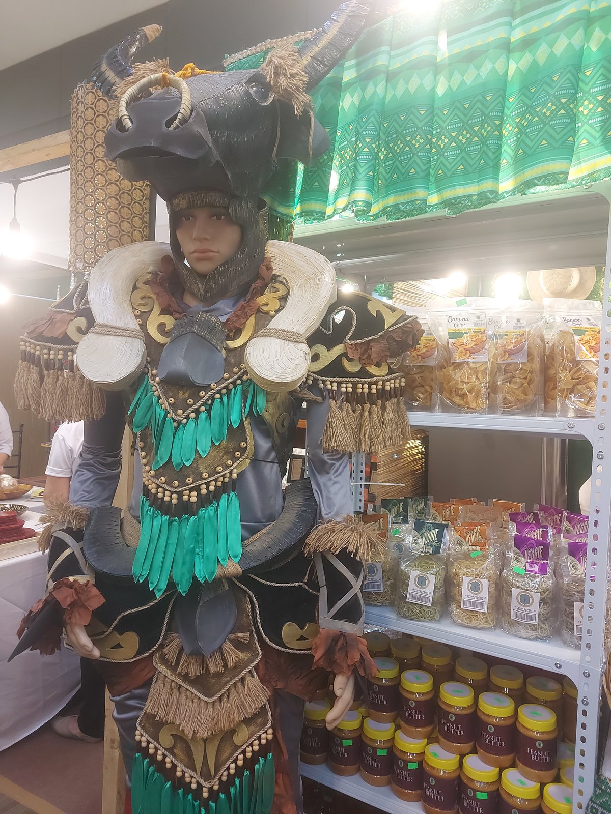 Negros Masskara Festival costume and food products.