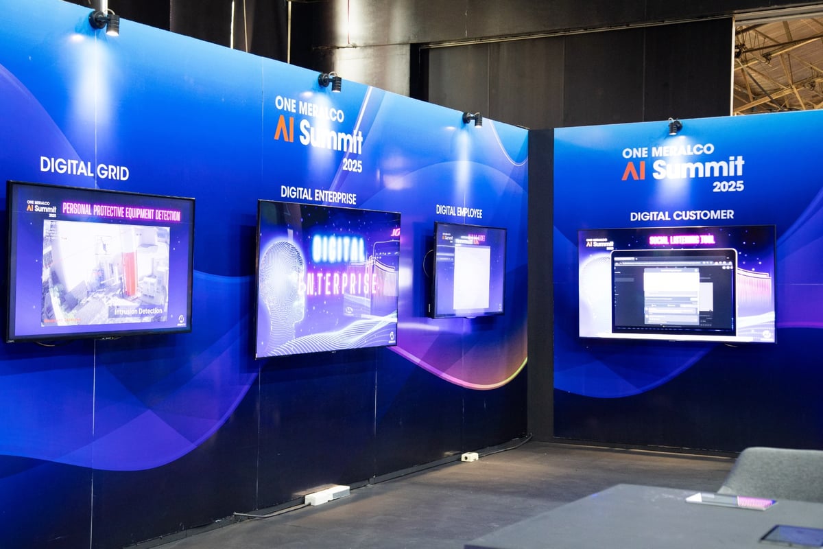 The One Meralco AI Summit exhibit showcased the AI applications used in operations to ensure reliable service.