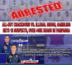 Pampanga police net 16 suspects in anti-drug, gambling raids