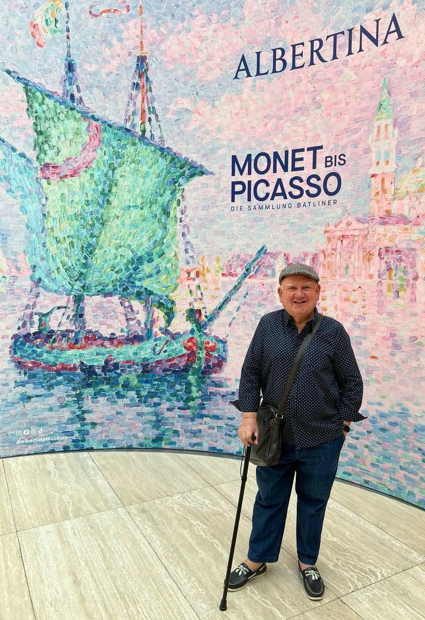 The author at the exhibit.