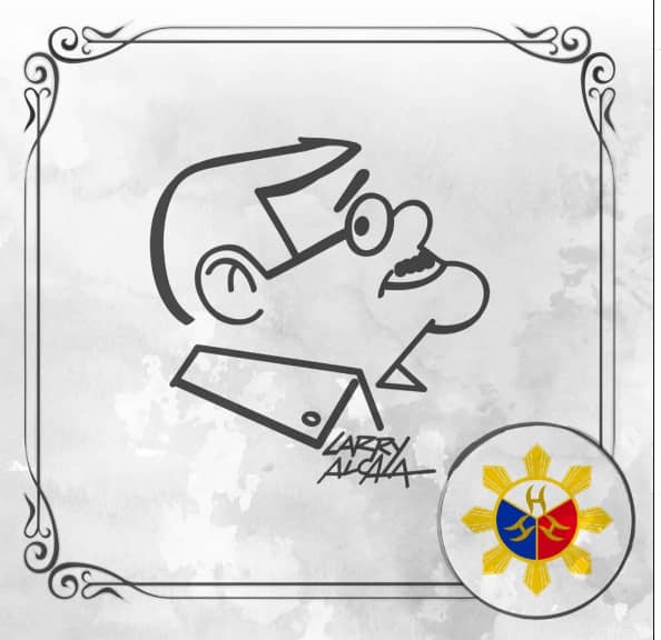 Larry Alcala’s self-portrait.
