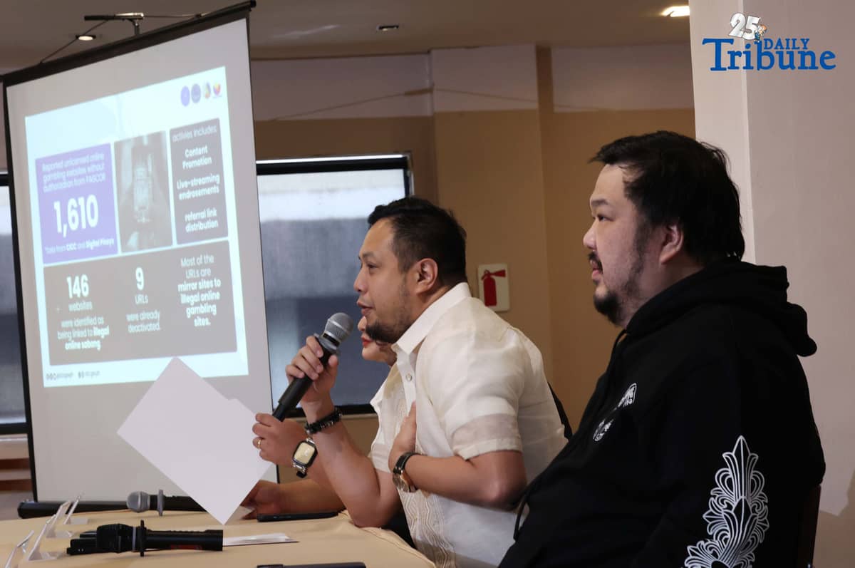 Cybercrime Investigation and Coordinating Center (CICC) chief Undersecretary Renato Paraiso and Digital Pinoys national campaigner Ronald Gustilo, with social media influencers Sachzna Laparan and Bigboy Cheng, urge other influencers promoting illegal online gambling to stop or face takedown and estafa charges during a press conference in Quezon City. They also presented a new list of online personalities endorsing gambling platforms recommended for deplatforming.