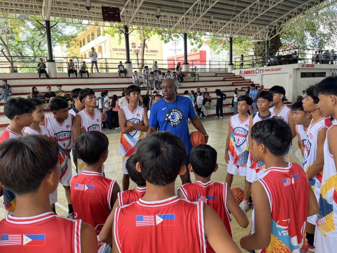 US basketball envoys Sam Vincent, Taj McWilliams-Franklin visit Philippines to inspire youth