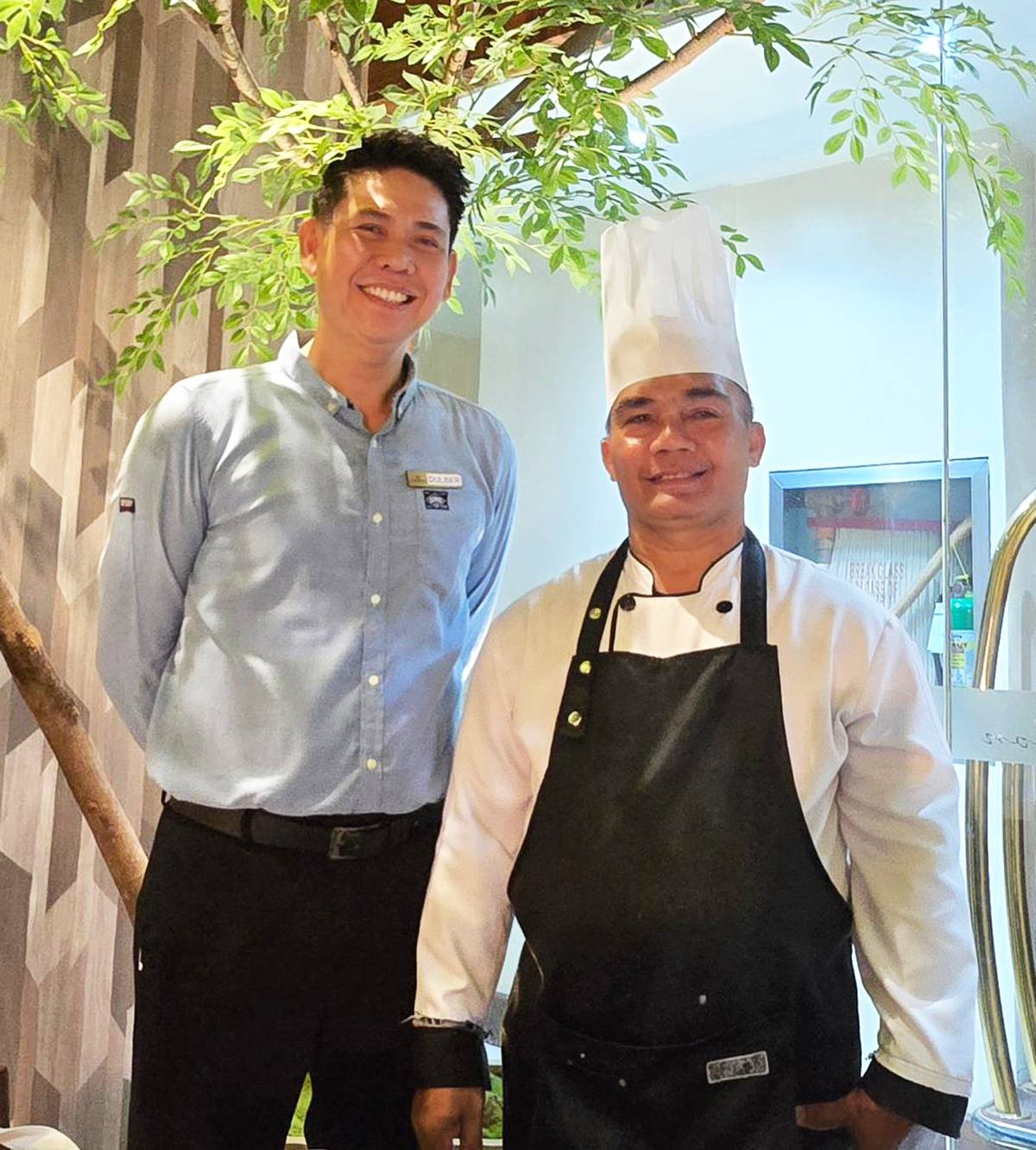 Golden Prince Hotel and Suites Dulber Quijano, Outlet Service supervisor and executive chef Camilo Lopez.