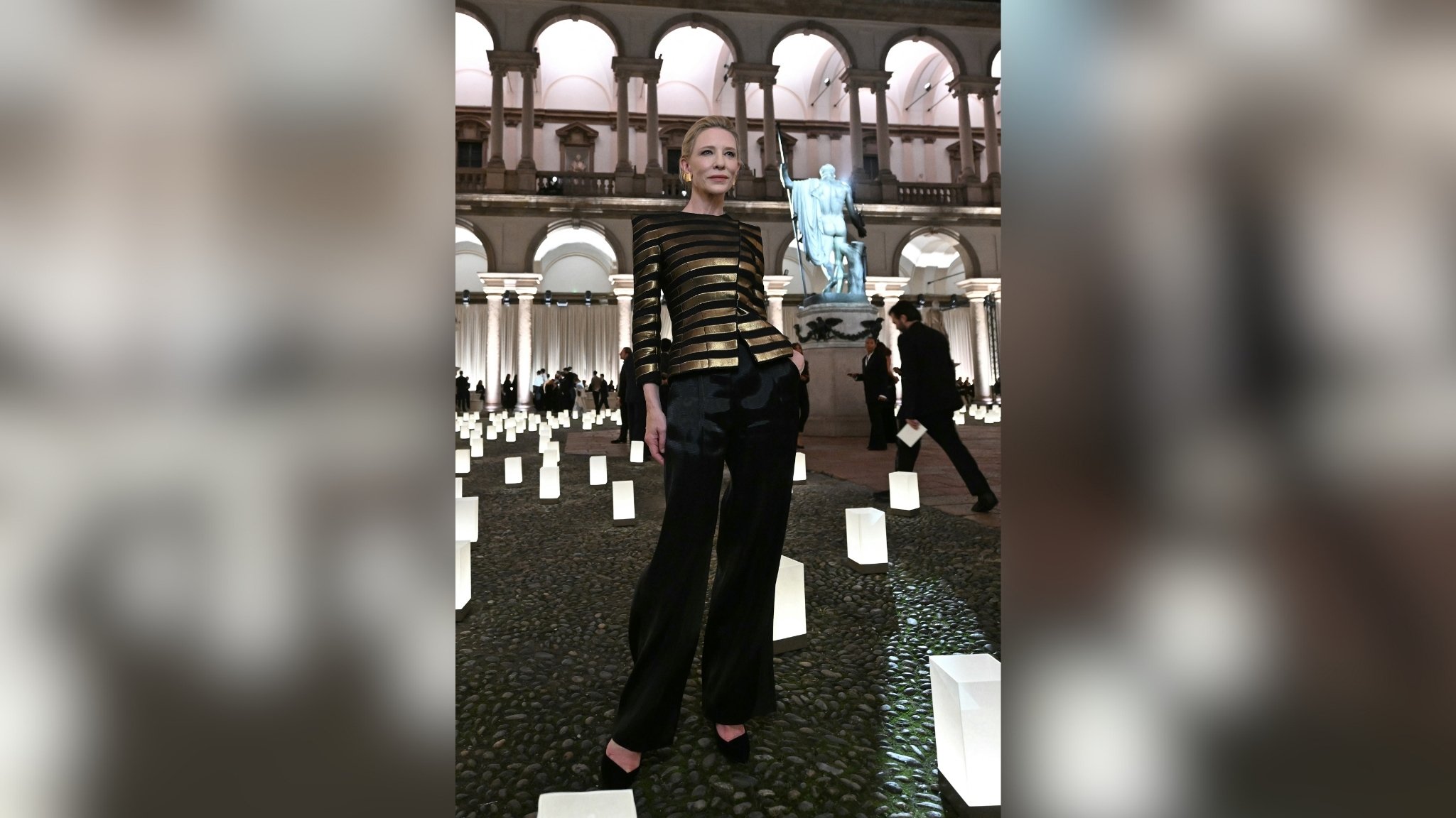 Cate Blanchett, stars turn out for Armani’s last collection in Milan